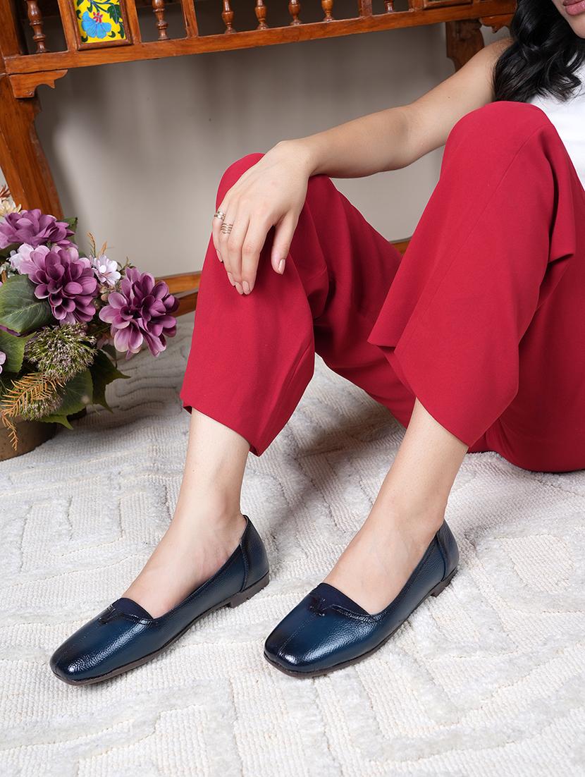 women blue slip on ballerina - 22072120 -  Standard Image - 1