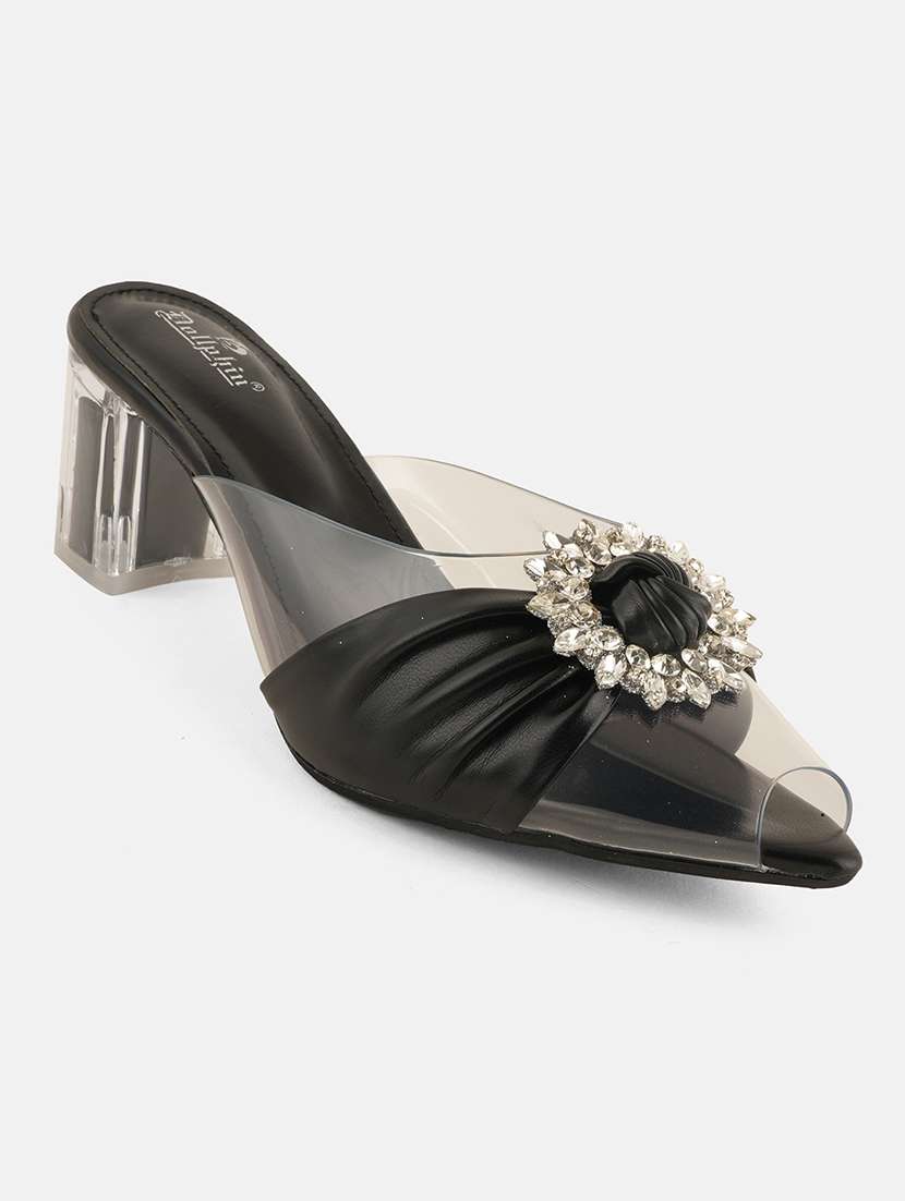 women black slip on sandal - 22072130 - Standard Image - 4