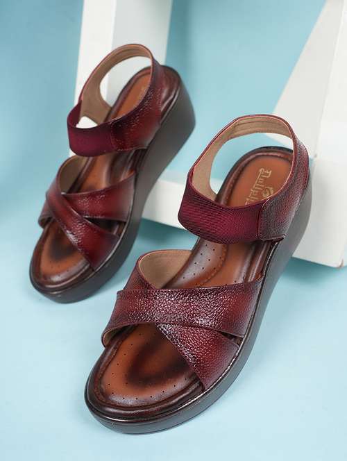 women solid back strap wedges - 22072133 - Standard Image - 0