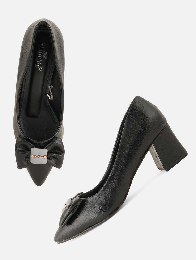 Women Black Slip On Pump