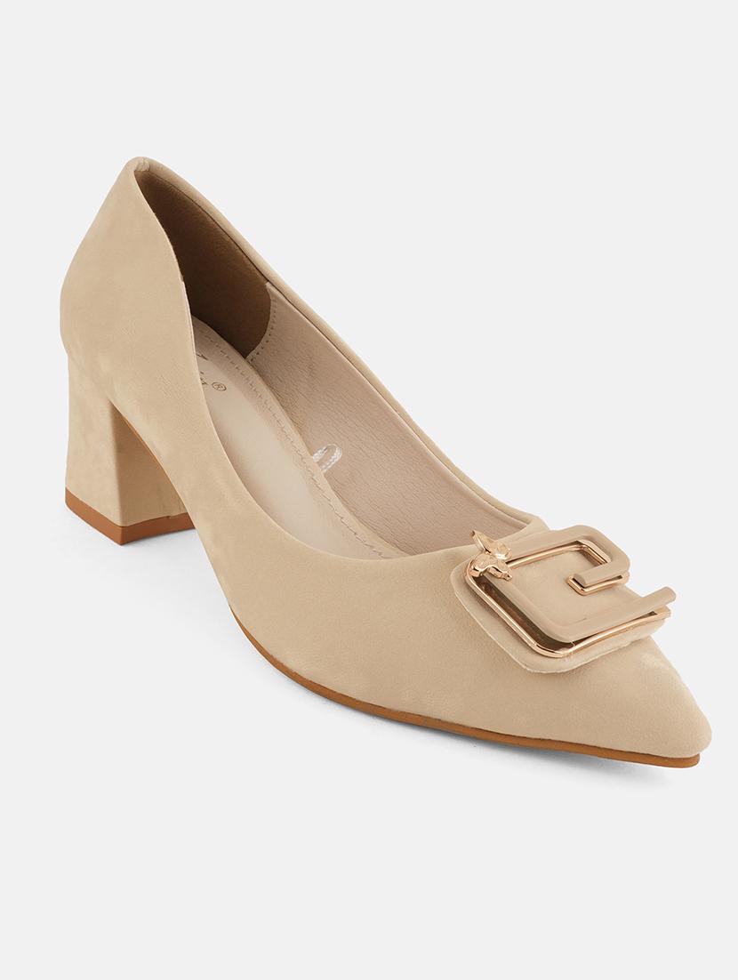 women cream slip on pump - 22072152 - Standard Image - 4