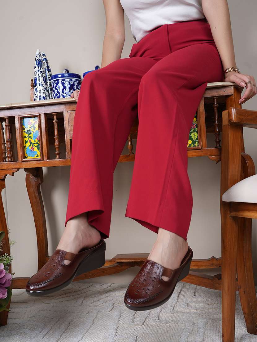 women solid slip on mule - 22072162 -  Standard Image - 1