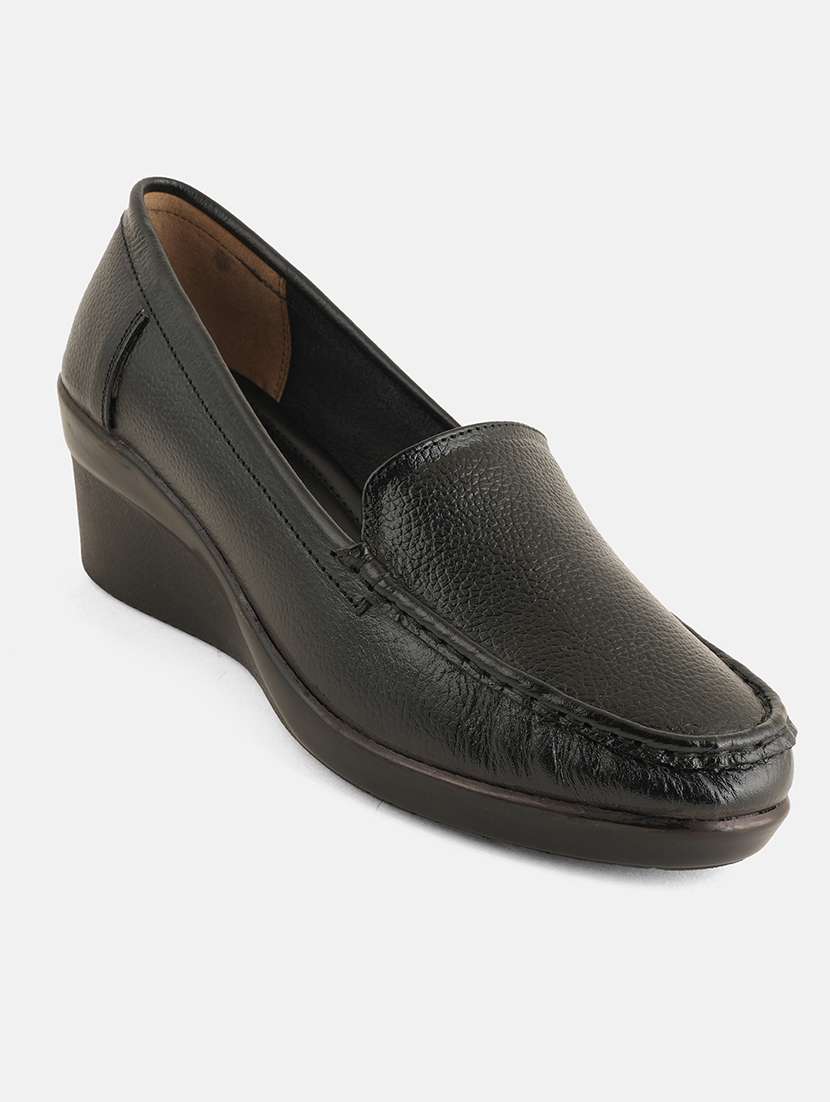 women black slip on platforms wedge - 22072173 - Standard Image - 4