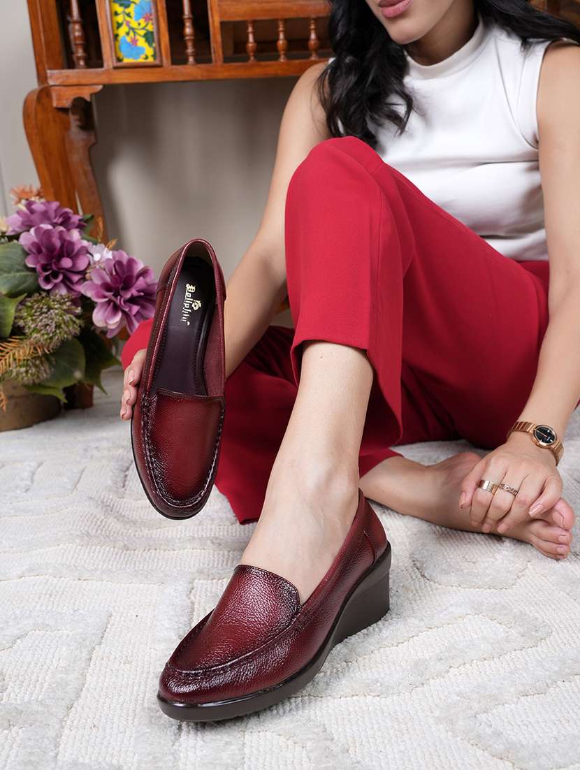 women solid slip on platforms wedge - 22072174 -  Standard Image - 1