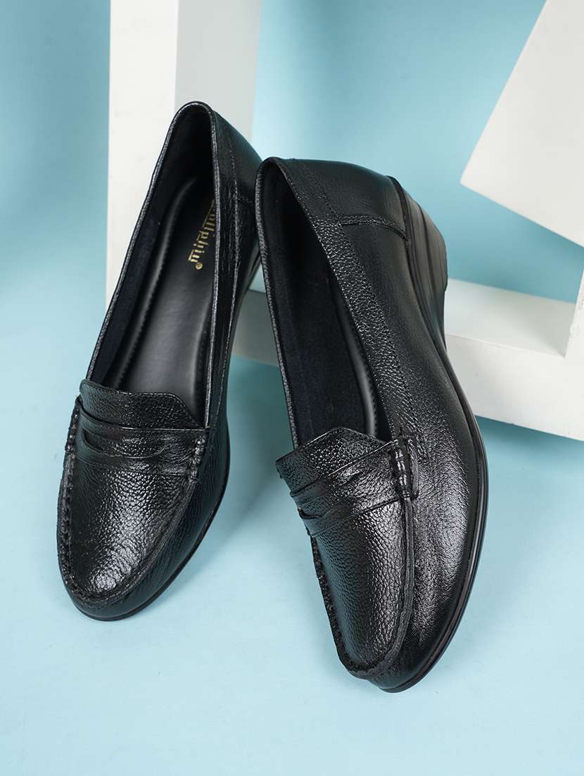 women black slip on platform wedge - 22072176 - Zoom Image - 0
