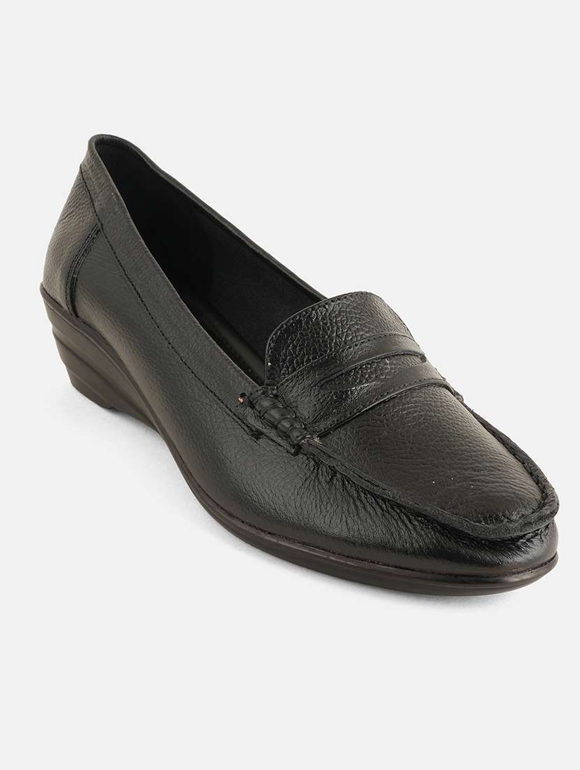 women black slip on platform wedge - 22072176 - Standard Image - 4