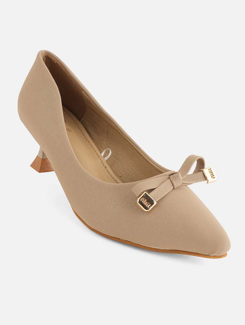 women taupe slip on pump - 22072181 - Standard Image - 4