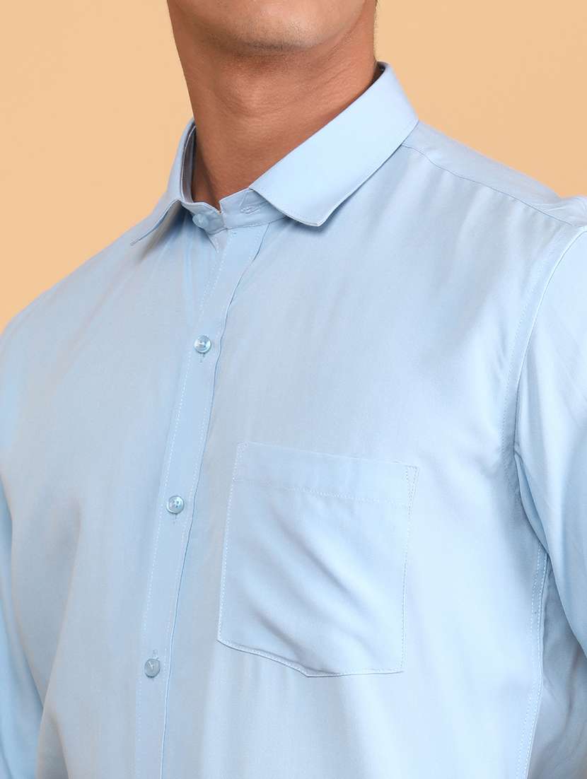 men solid long sleeve slim fit formal shirt - 22072240 -  Standard Image - 1
