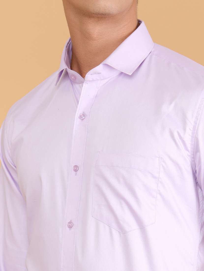 men solid long sleeve slim fit formal shirt - 22072243 -  Standard Image - 1