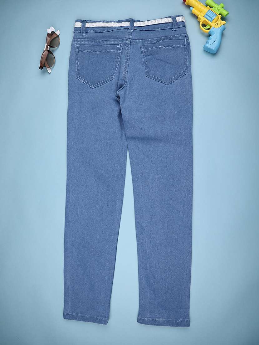 girls plain mid rise slim fit jeans - 22072265 -  Standard Image - 1