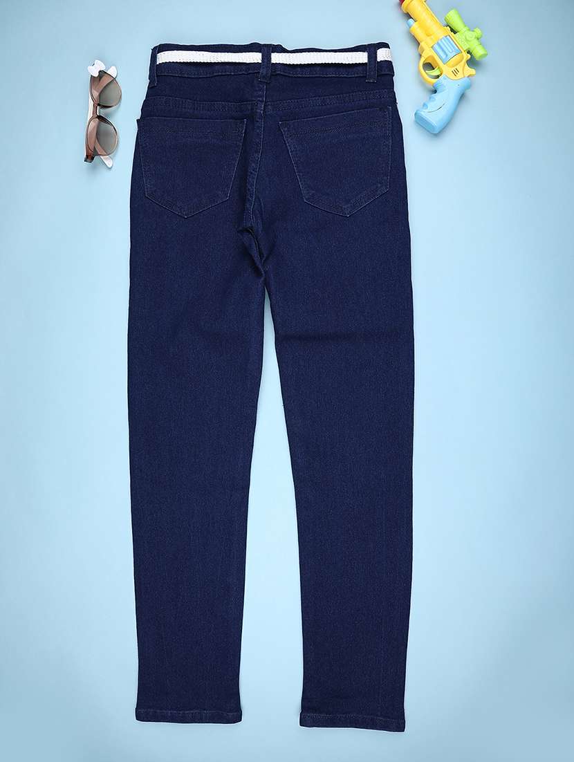 girls plain mid rise slim fit jeans - 22072267 -  Standard Image - 1