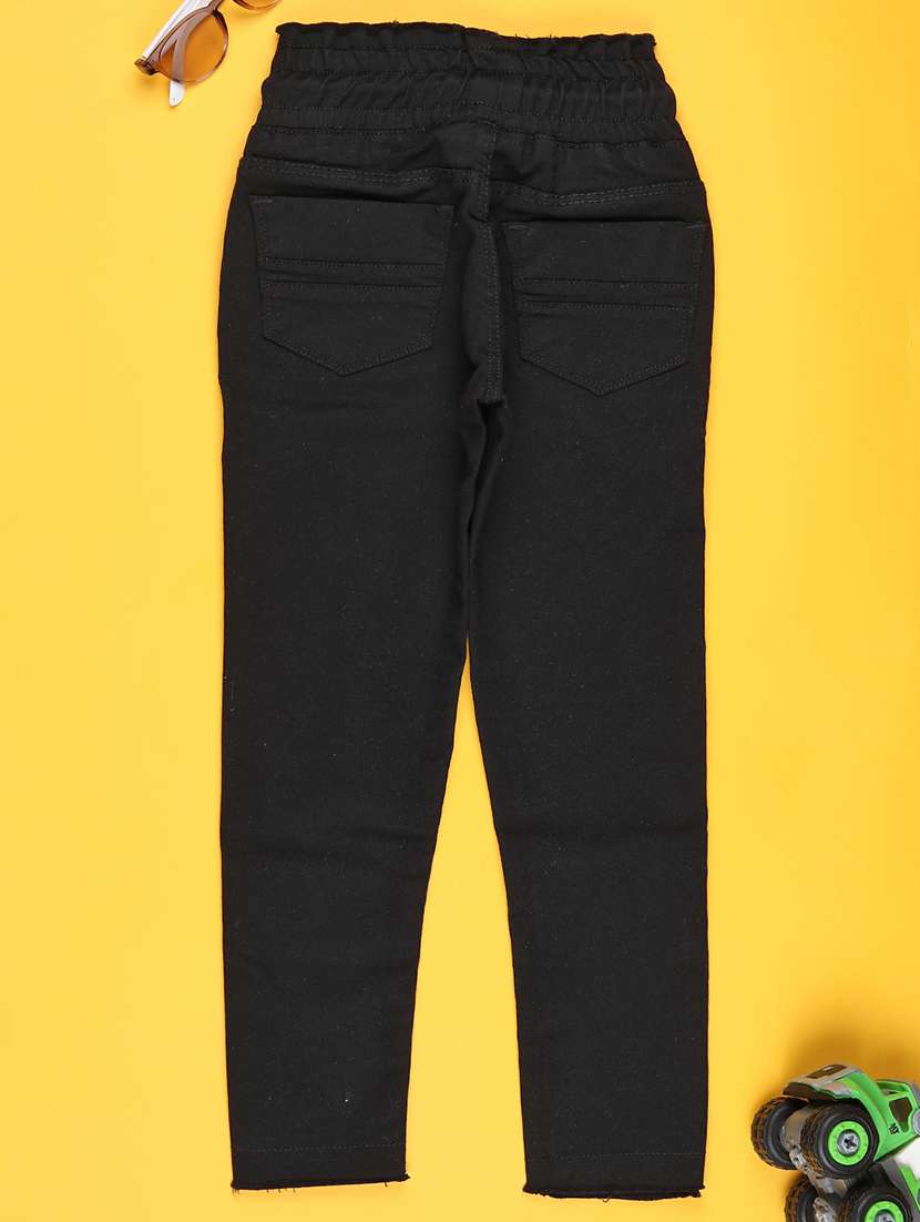 girls plain mid rise slim fit jeans - 22072273 -  Standard Image - 1