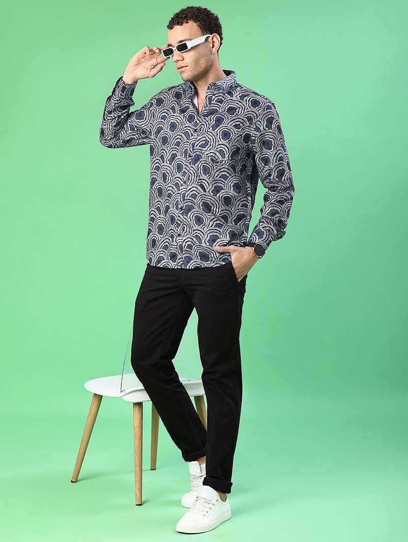 men solid mid rise chinos casual trouser - 22072311 -  Standard Image - 4