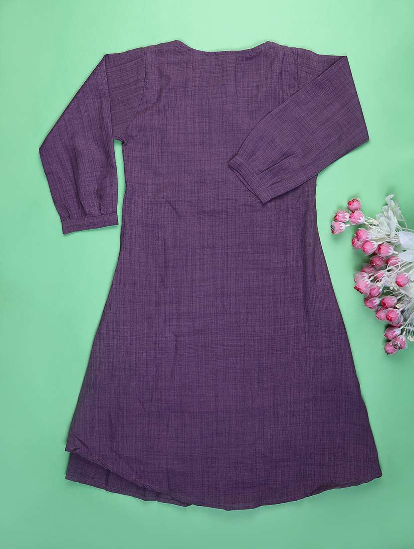 girls three quarter sleeve a-line dress - 22072330 -  Standard Image - 1