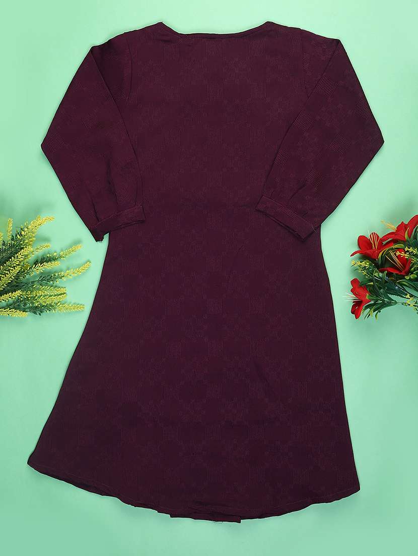 girls three quarter sleeve a-line dress - 22072338 -  Standard Image - 1