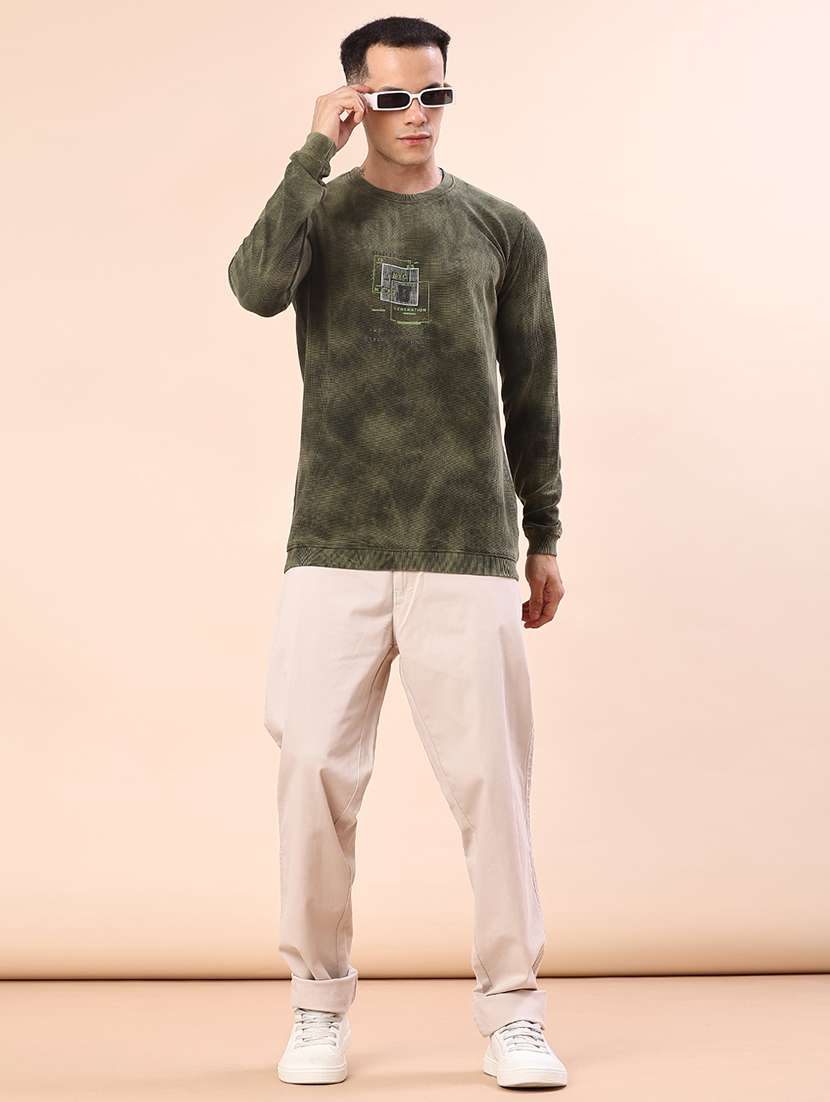 men solid mid rise chinos casual trouser - 22072356 -  Standard Image - 4