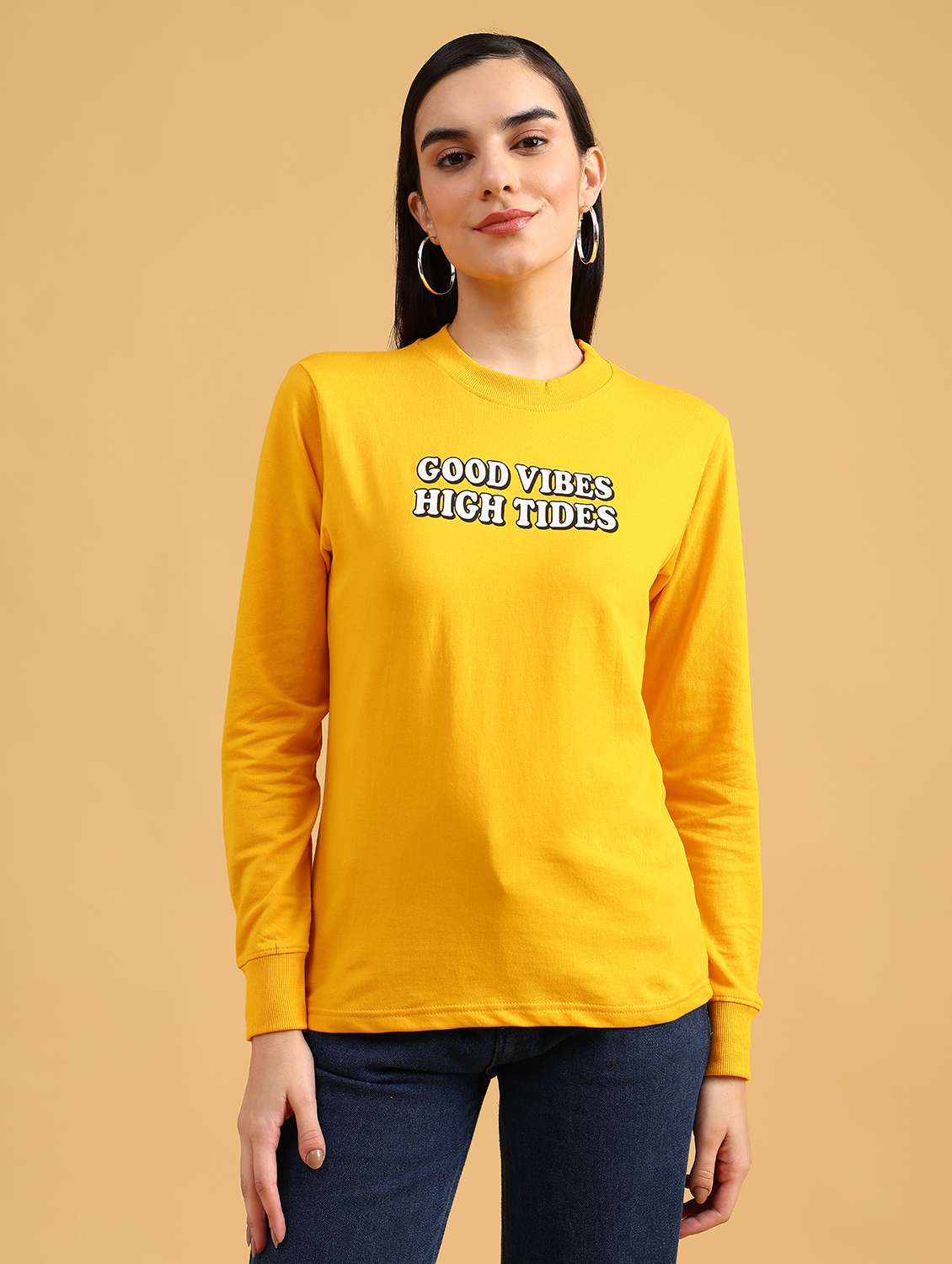 women printed long sleeve sweatshirt - 22072372 -  Standard Image - 1