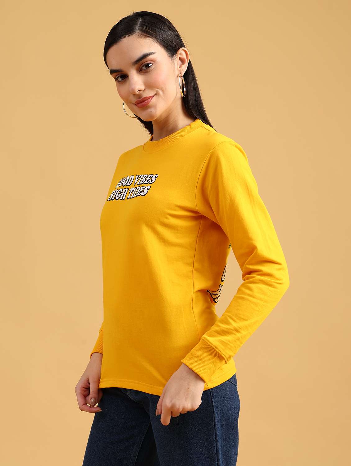 women printed long sleeve sweatshirt - 22072372 -  Standard Image - 4