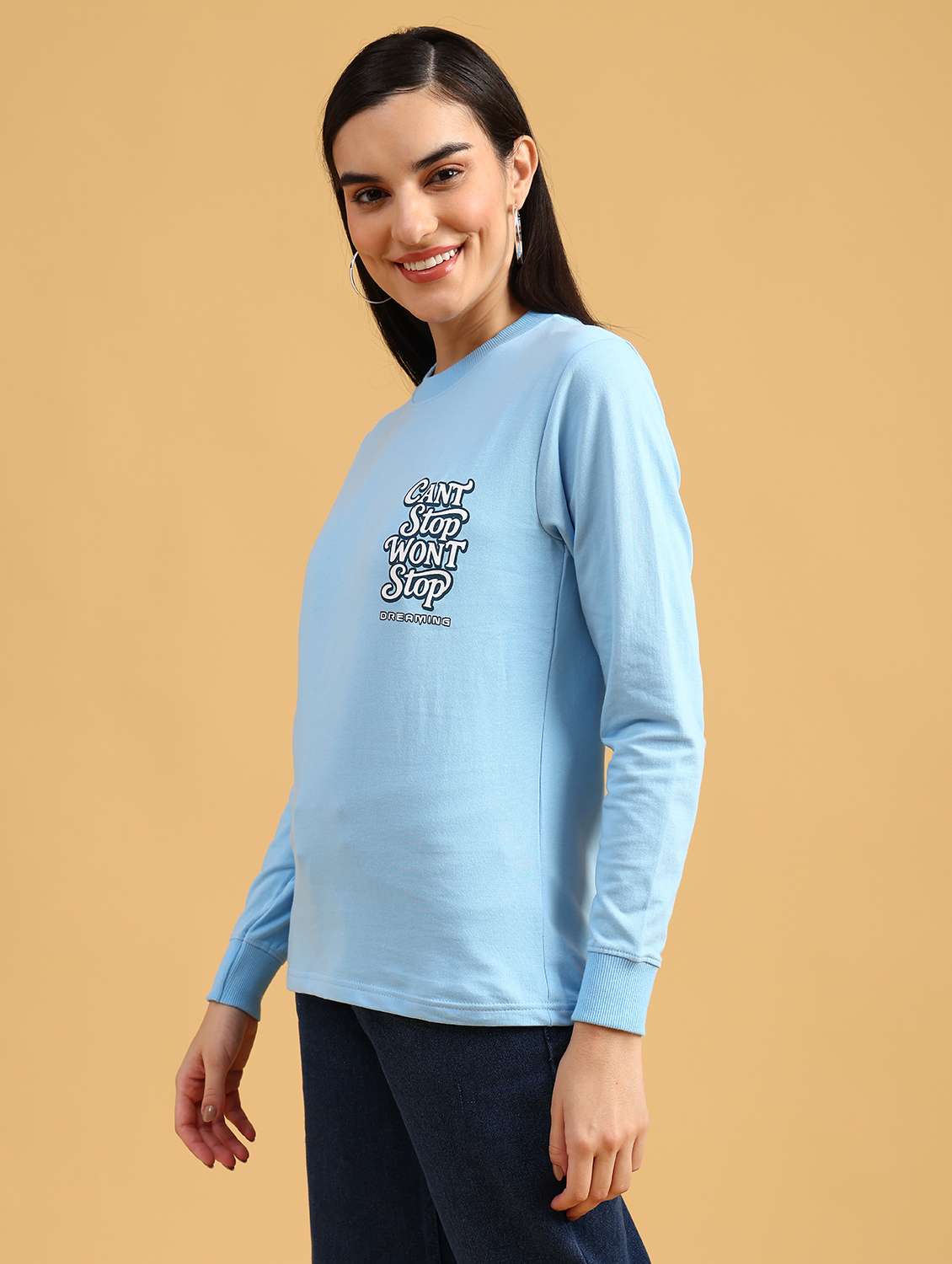women printed long sleeve sweatshirt - 22072373 -  Standard Image - 4