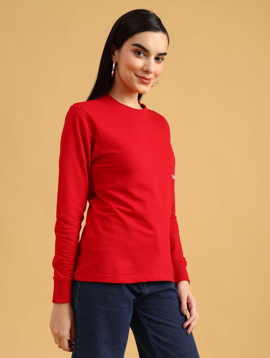 women printed long sleeve sweatshirt - 22072375 -  Standard Image - 4