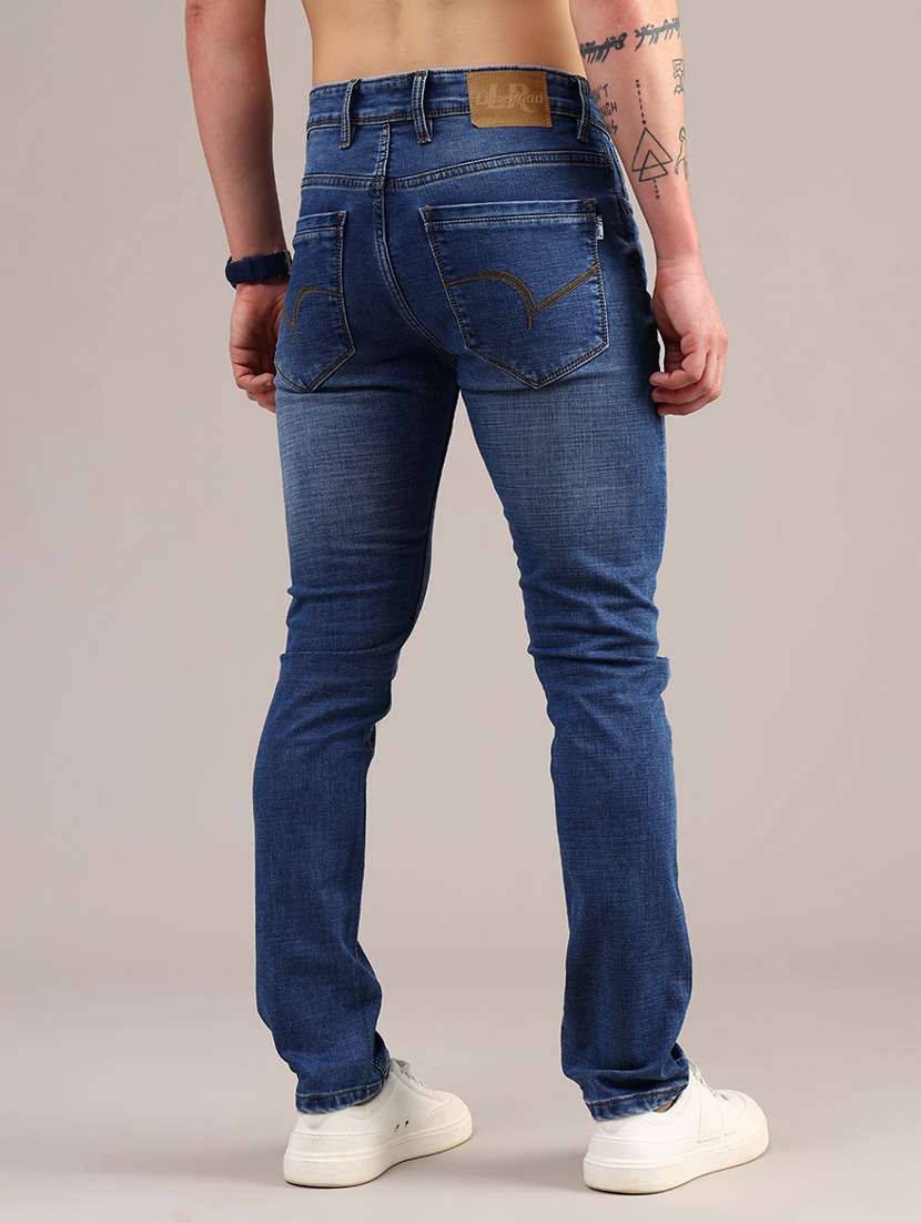 men solid mid rise slim fit jean - 22072505 -  Standard Image - 4