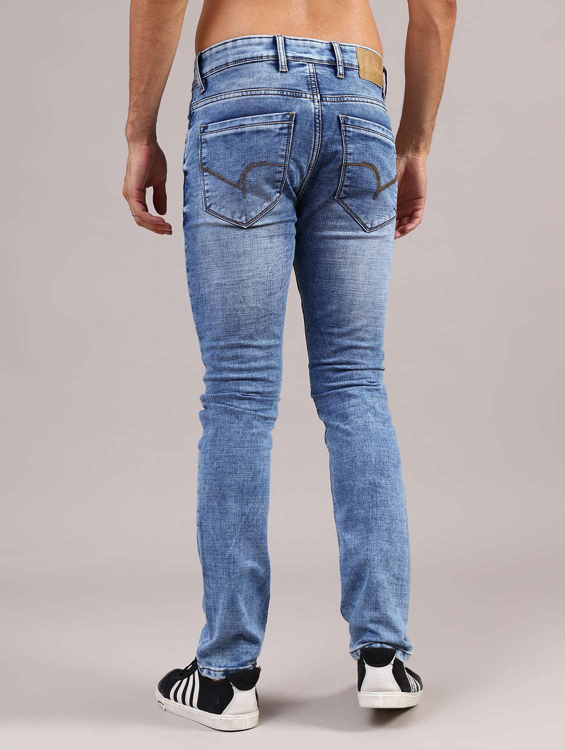 men solid mid rise slim fit jean - 22072506 -  Standard Image - 4