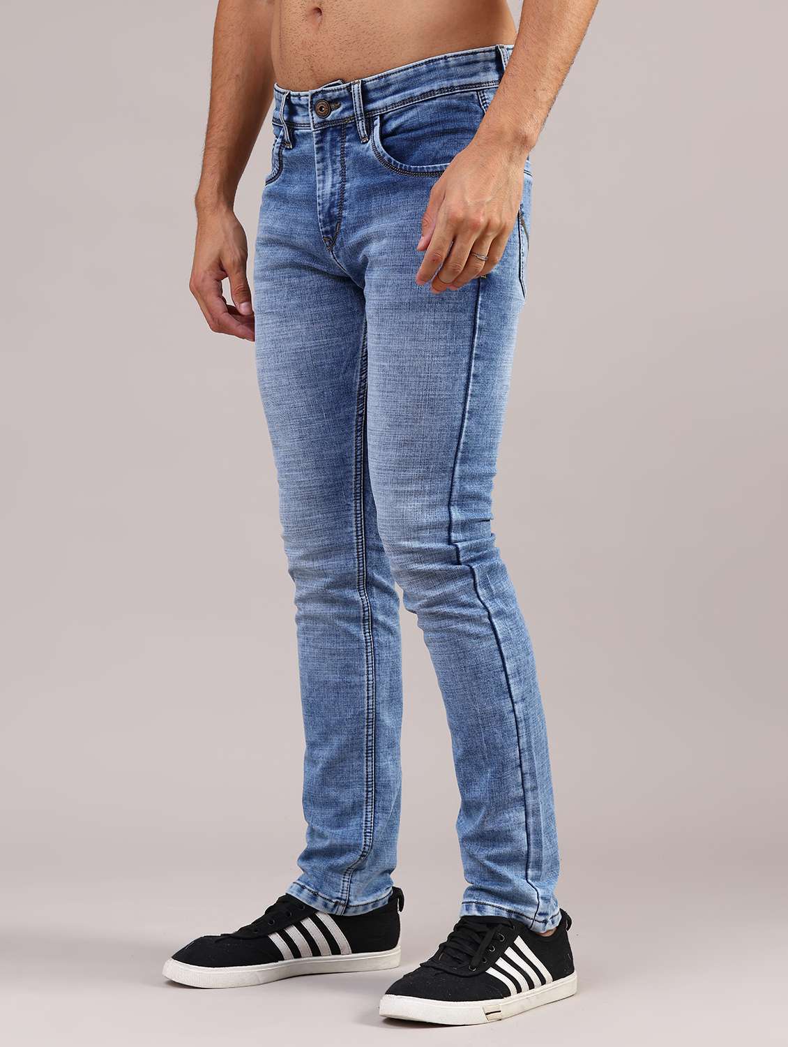 men solid mid rise slim fit jean - 22072506 -  Standard Image - 6