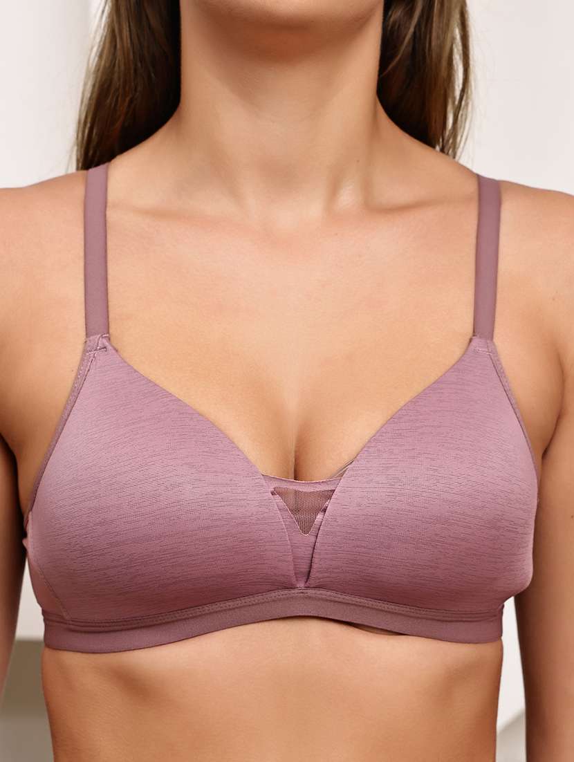 women solid lightly padded t-shirt bra - 22072852 -  Standard Image - 4