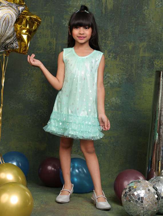 girls sequined sleeveless a-line dress - 22072909 - Standard Image - 1
