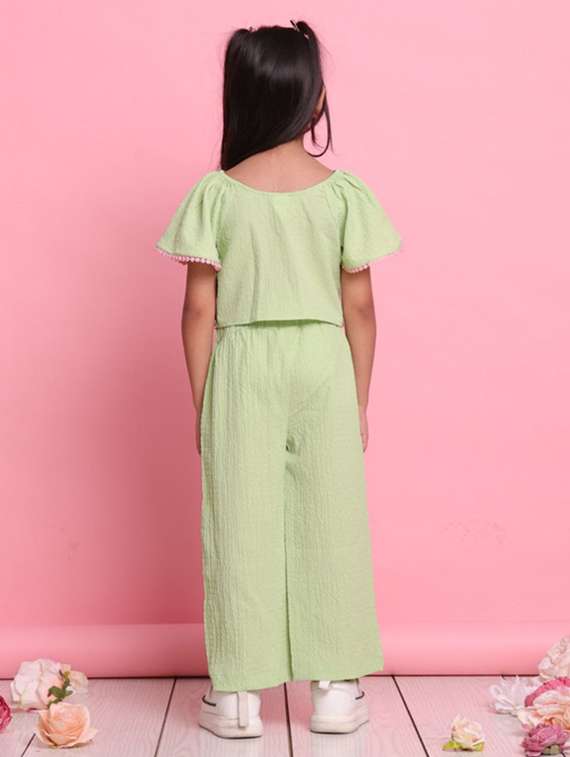 green polyester shirt & trouser set coords - 22072928 - Standard Image - 4