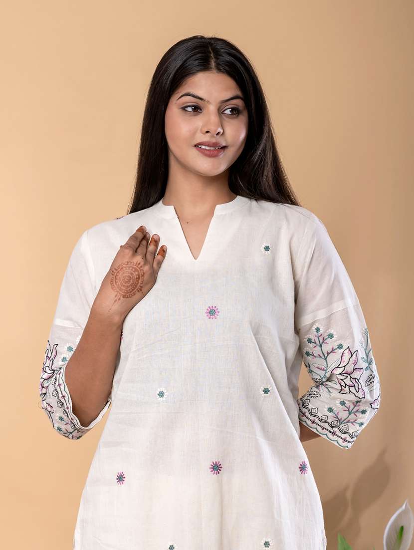 women three quarter sleeve ethnic co-ord set - 22072943 - Standard Image - 4