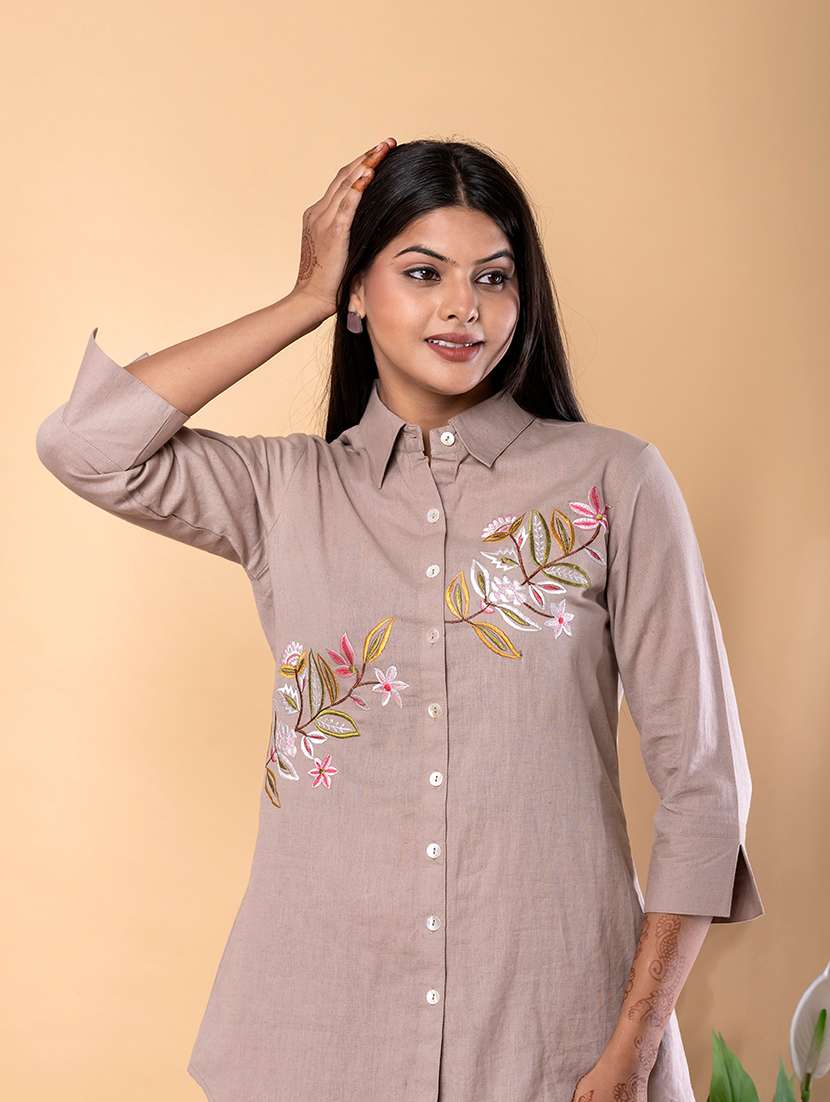 women three quarter sleeve ethnic co-ord set - 22072950 - Standard Image - 4