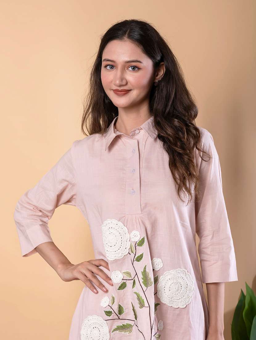 women three quarter sleeve ethnic co-ord set - 22072952 - Standard Image - 4