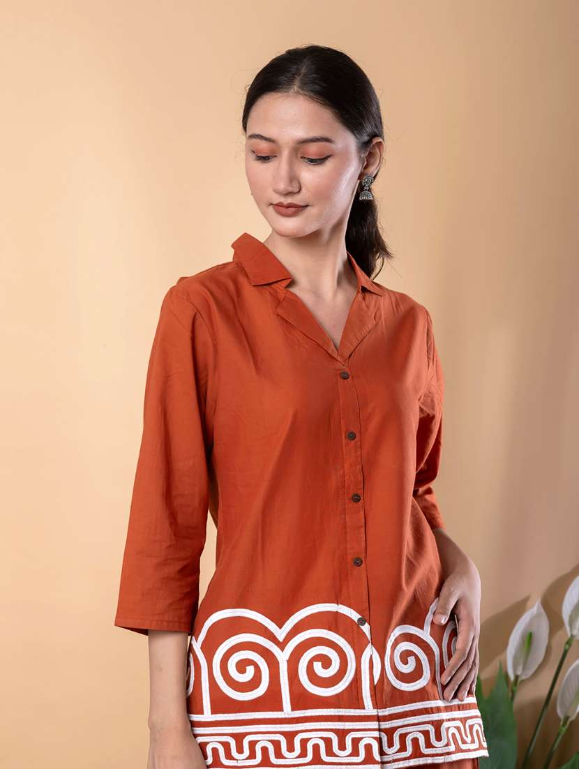 women three quarter sleeve ethnic co-ord set - 22072963 -  Standard Image - 4