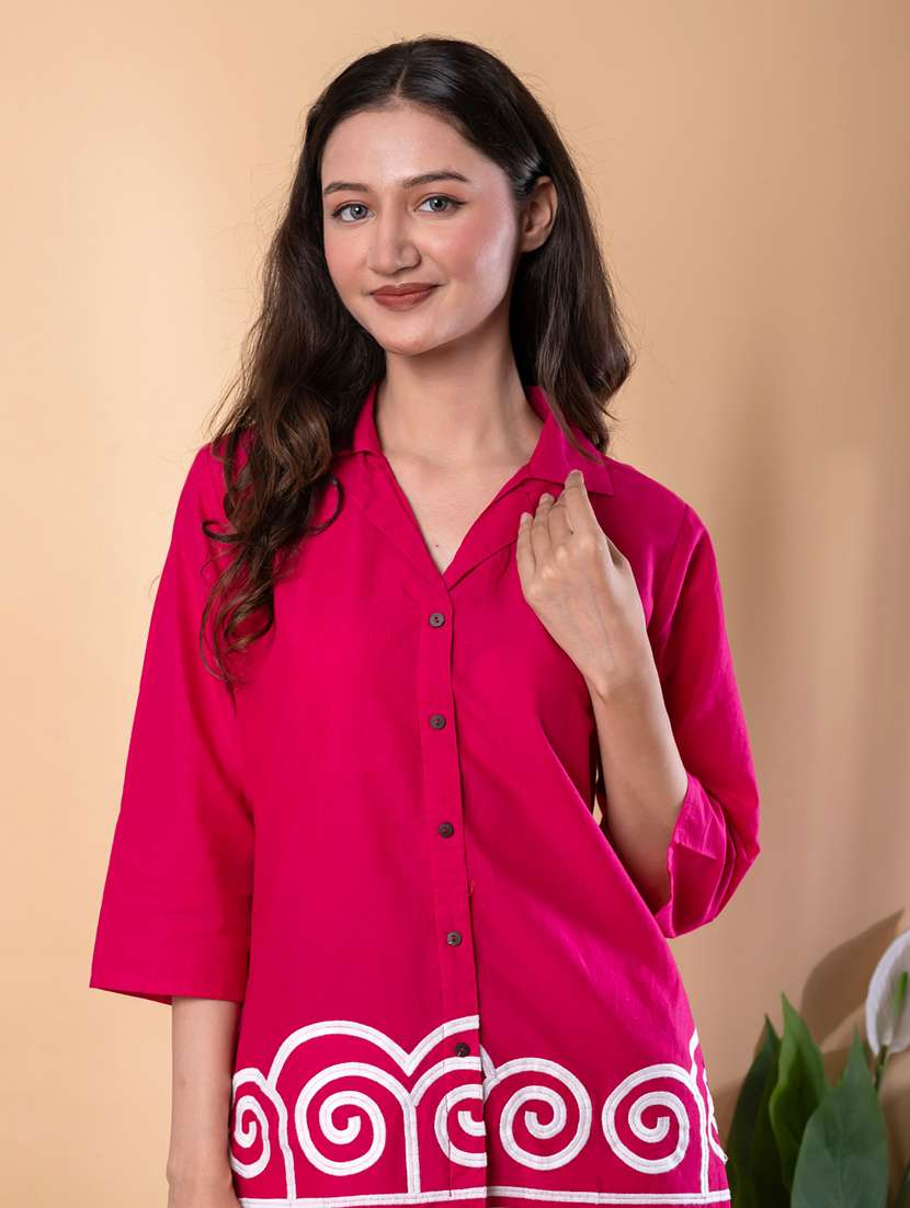 women three quarter sleeve ethnic co-ord set - 22072965 -  Standard Image - 4