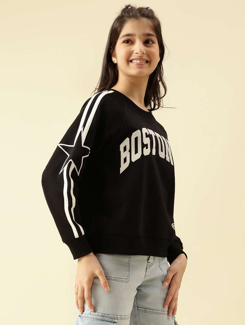 girls printed long sleeve sweatshirt - 22073252 -  Standard Image - 1