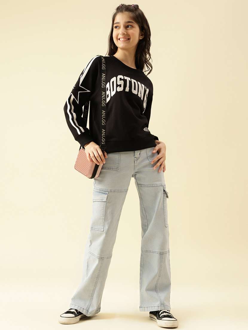 girls printed long sleeve sweatshirt - 22073252 -  Standard Image - 4