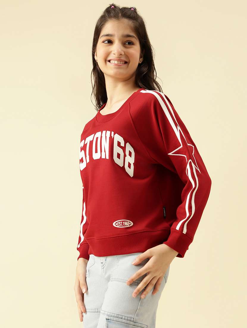 girls printed long sleeve sweatshirt - 22073254 -  Standard Image - 1