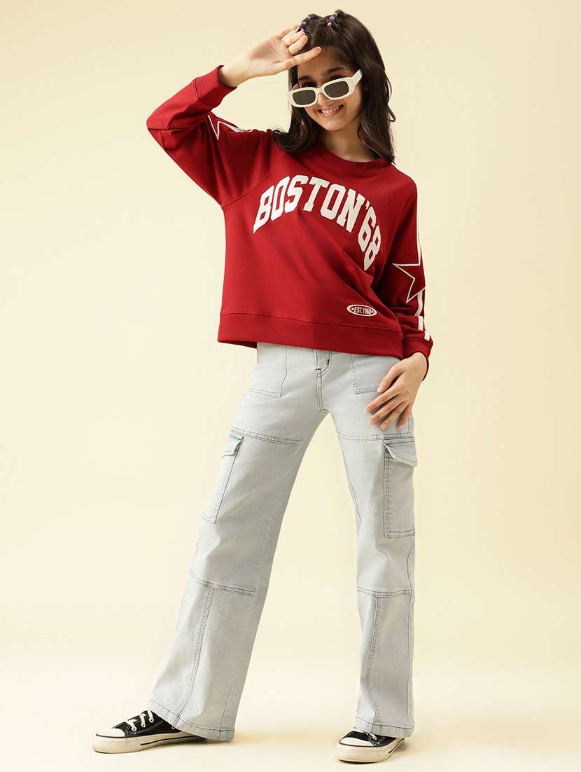 girls printed long sleeve sweatshirt - 22073254 -  Standard Image - 4