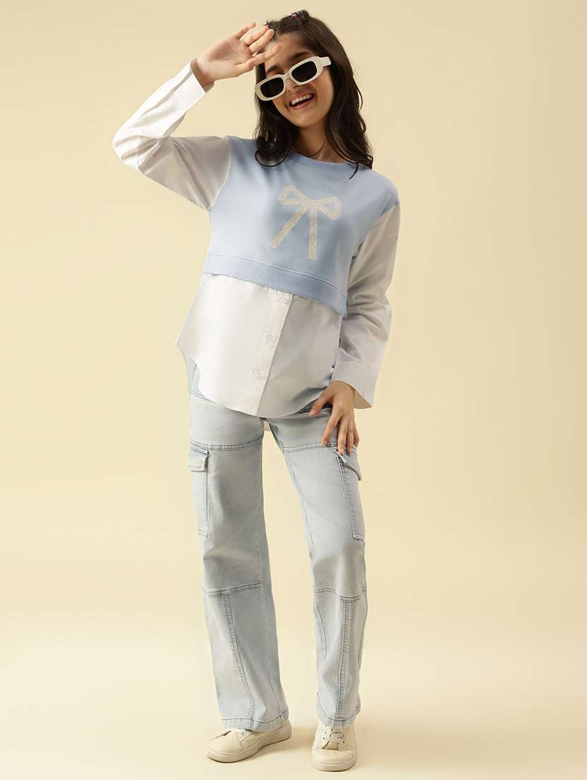 girls printed long sleeve sweatshirt - 22073257 -  Standard Image - 4