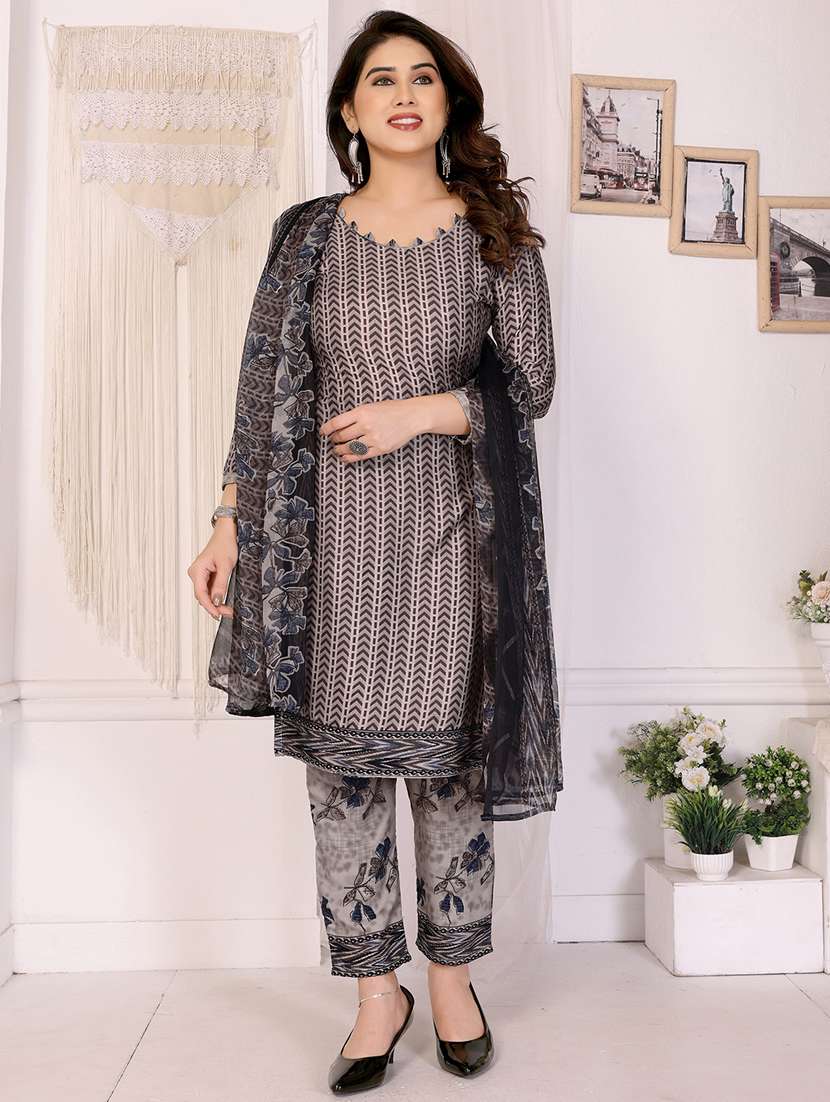 women printed unstitched suit set - 22073536 -  Standard Image - 1