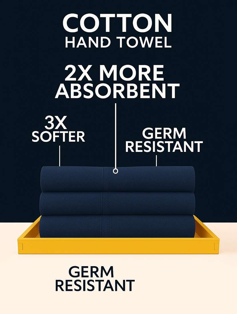 dolla pack of 3 soft high absorben & comfortable hand towel  - 22073864 -  Standard Image - 4