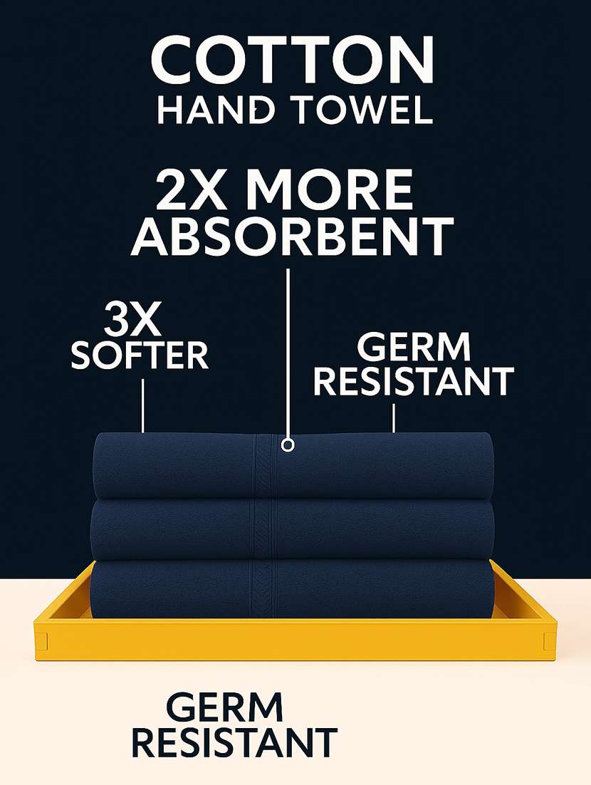 dolla pack of 6 soft high absorben & comfortable hand towel  - 22073888 -  Standard Image - 4