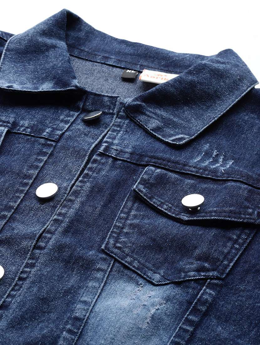 navy blue denim jacket - 22074029 - Standard Image - 4