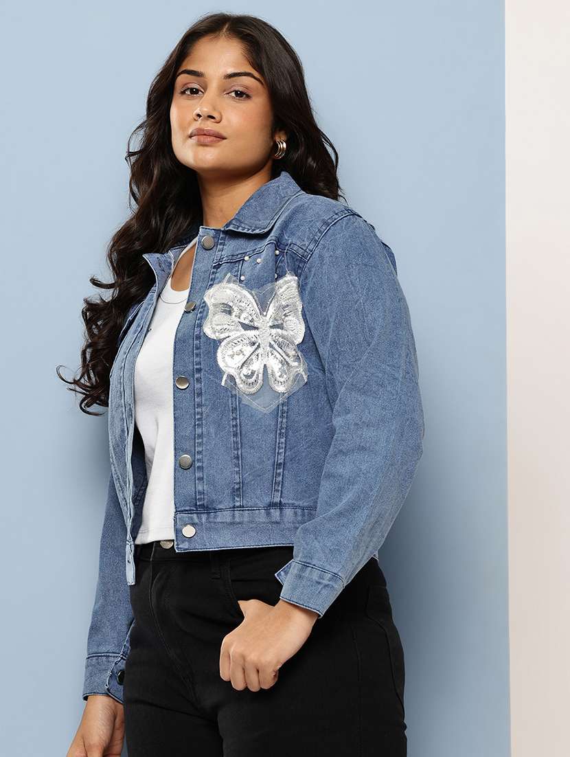 blue denim jacket - 22074030 -  Standard Image - 1