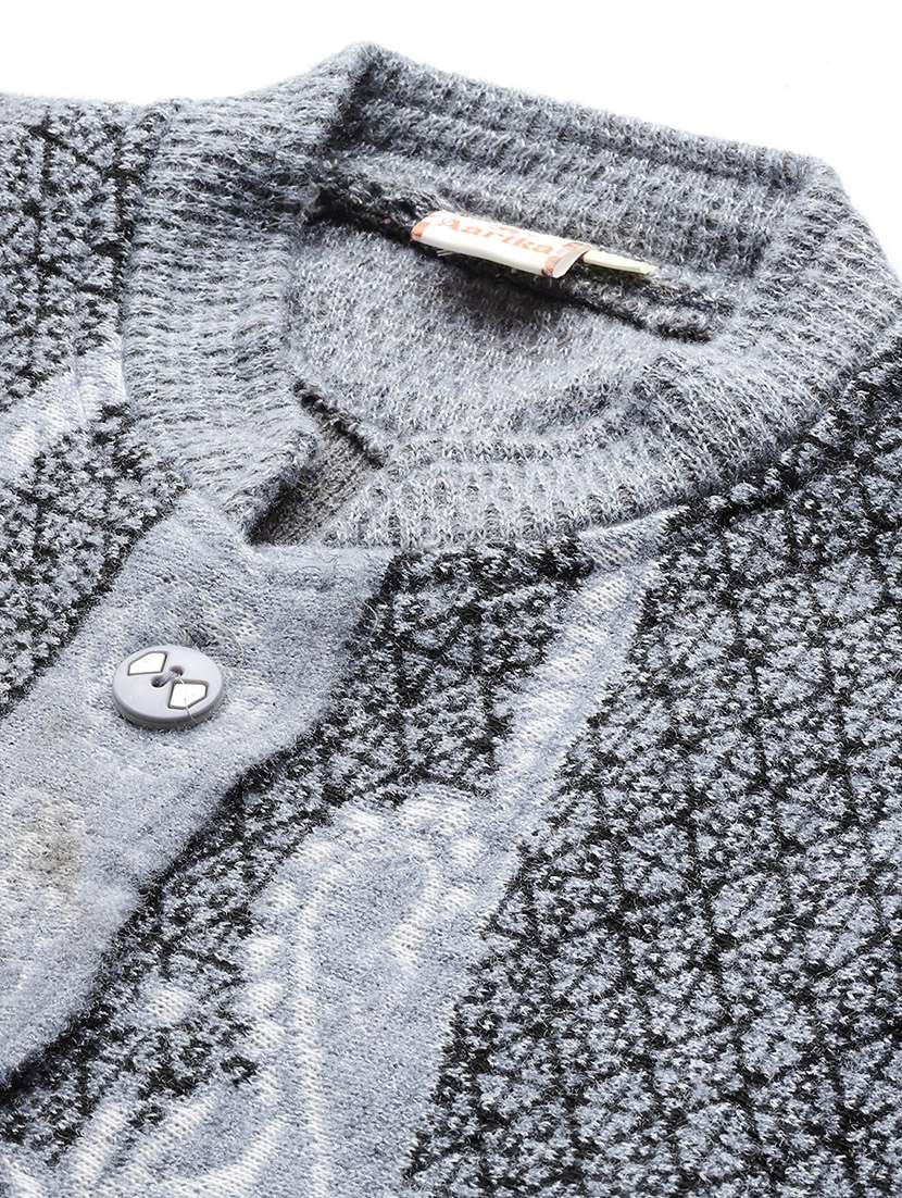 grey wool blend cardigan - 22074062 -  Standard Image - 4