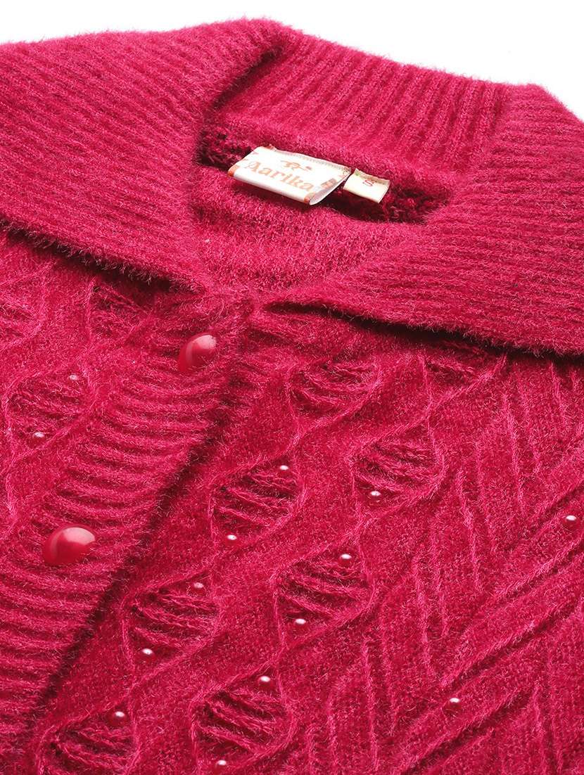 pink wool blend cardigan - 22074068 -  Standard Image - 4