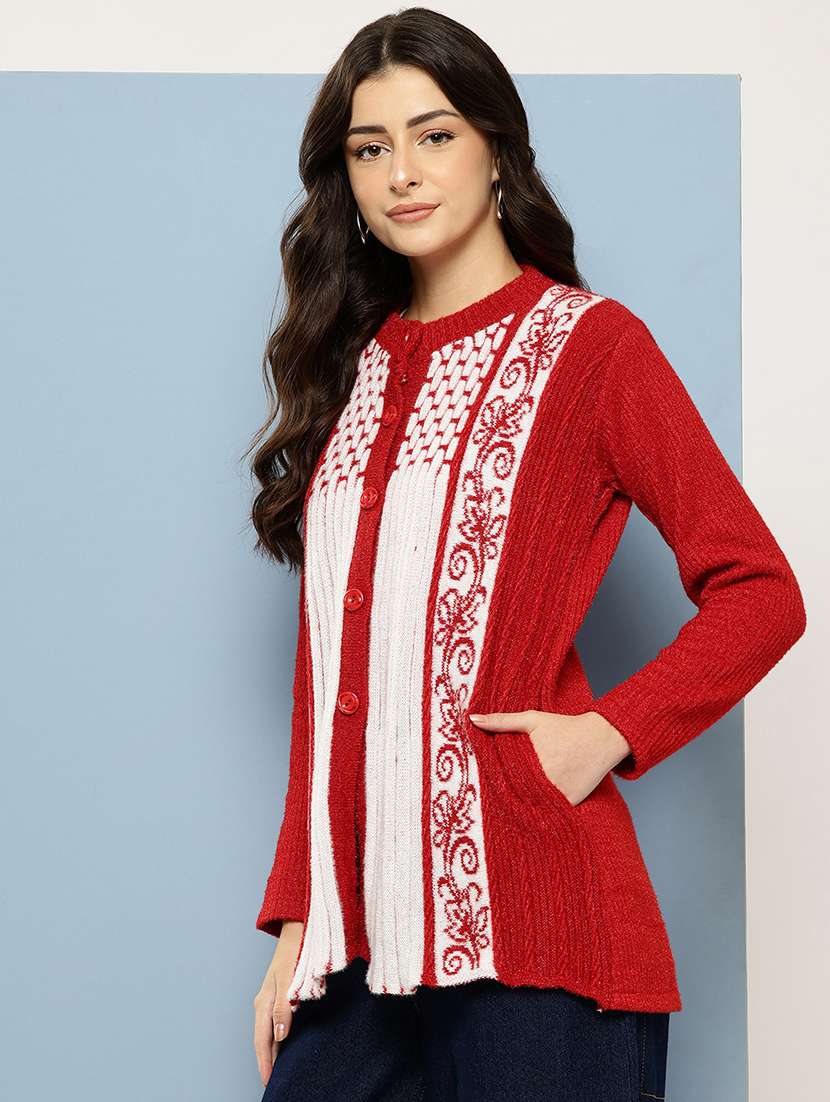 women self desiged long sleeve cardigan - 22074078 -  Standard Image - 1