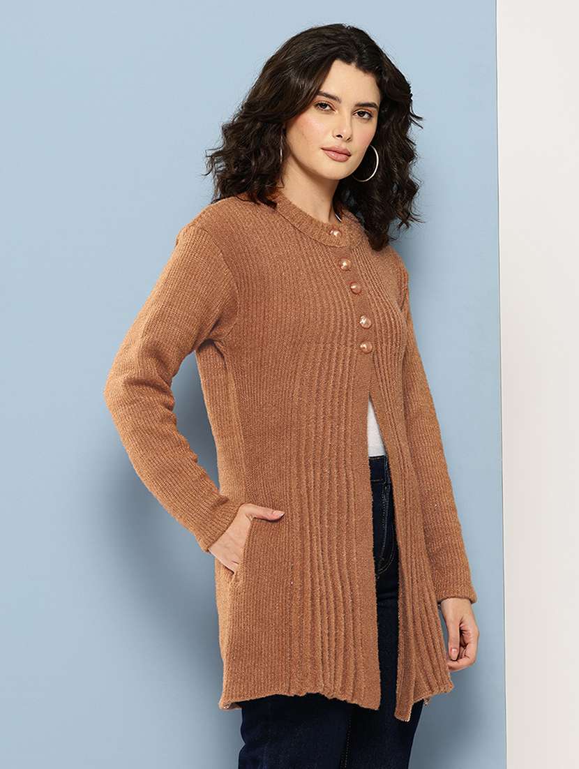 women self desiged long sleeve cardigan - 22074083 -  Standard Image - 1
