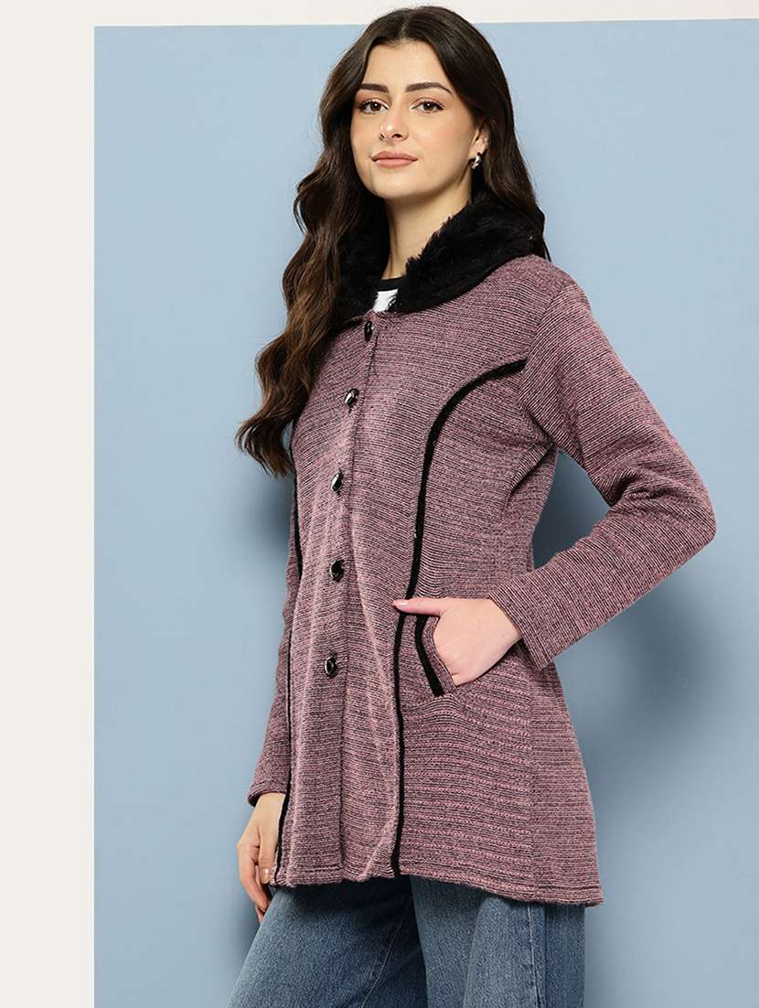 women self desiged long sleeve cardigan - 22074086 -  Standard Image - 1